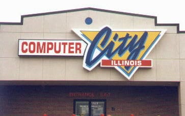 The front of a Computer City store