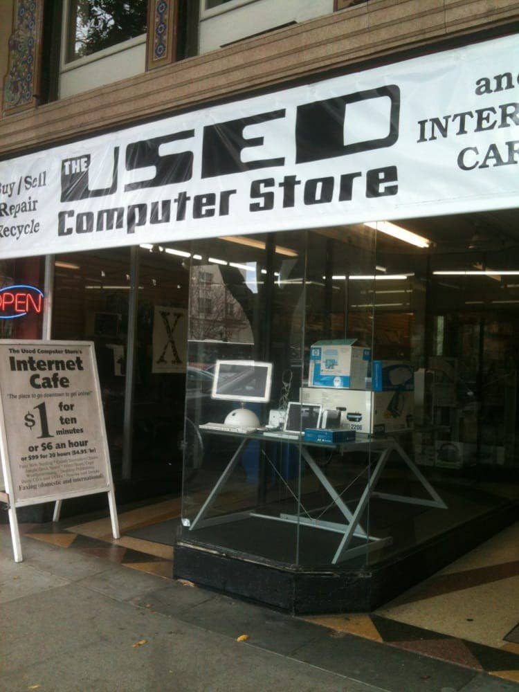 storefront of The Used Computer Store