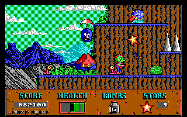 a screenshot of the alien Cosmo from cosmo's cosmic adventure, but now he's wearing pants