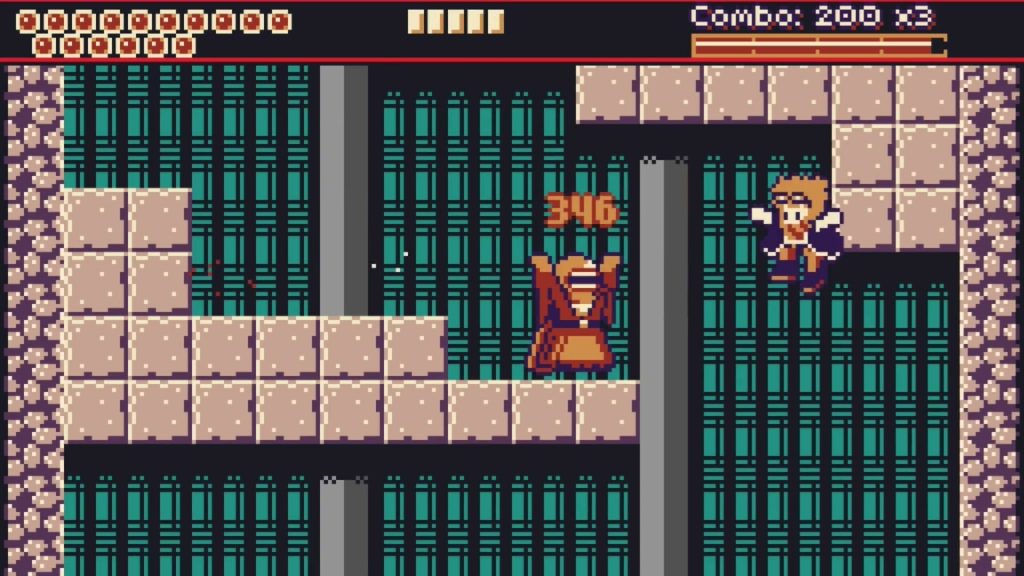 guy jumping while another guy is attempting to cast a spell at him