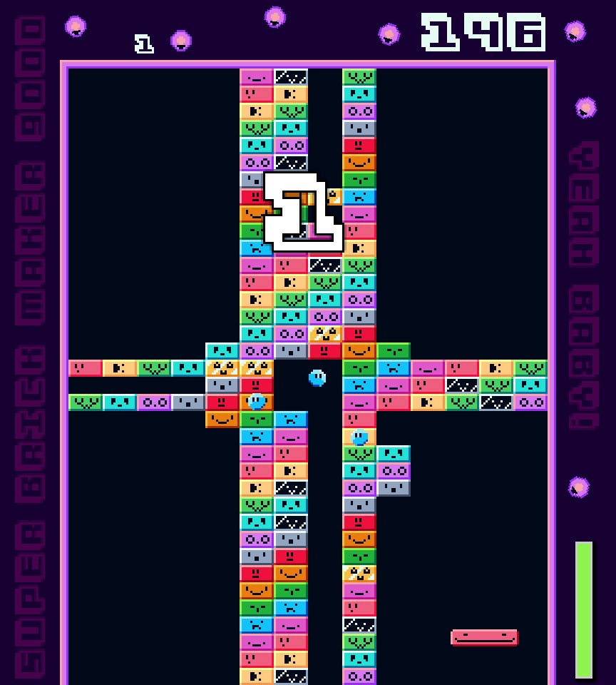 blocks in a variety of colors filling up a screen