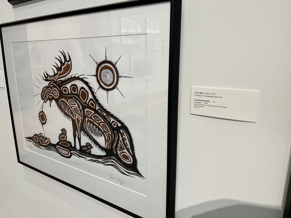 a framed print of a moose