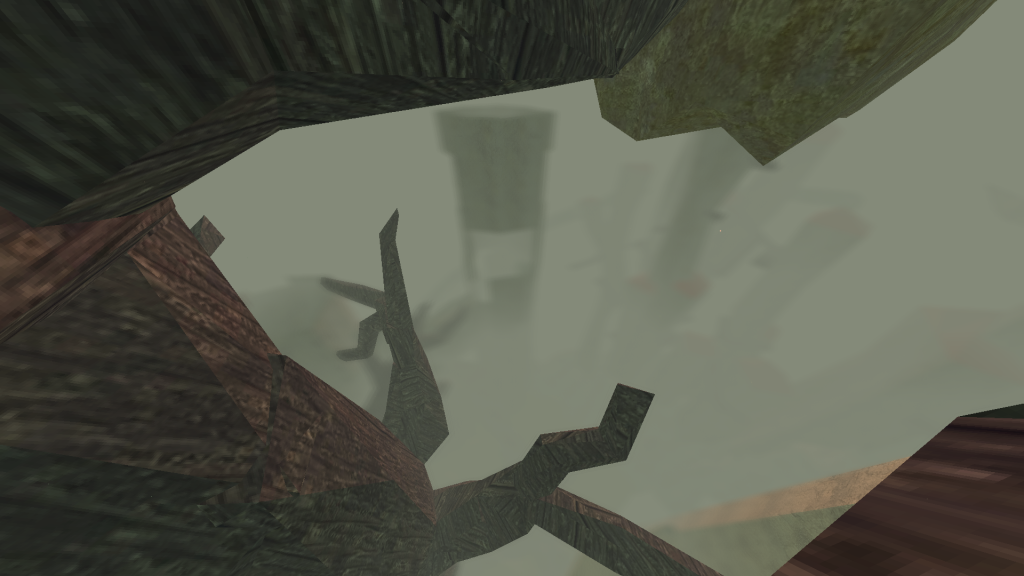 looking down a very tall tree