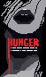 pixel art cover for Hunger, showing a black and white photo of a woman's mouth