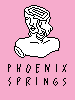pixel art of a statue bust for the phoenix springs box art