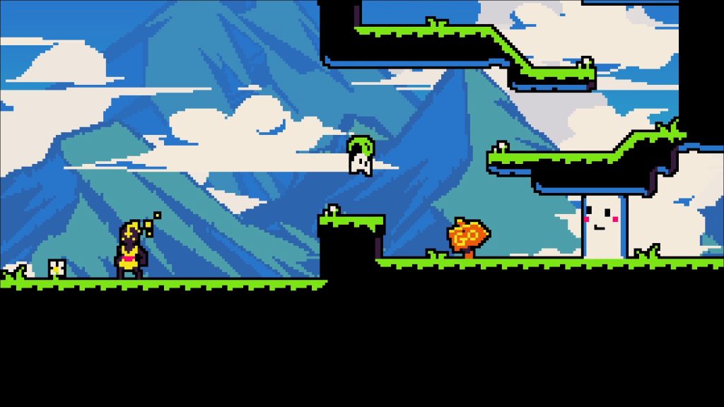 a little sprout like thing jumping