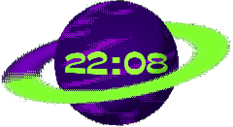 a timer that looks like a planet, and it's changing colors.