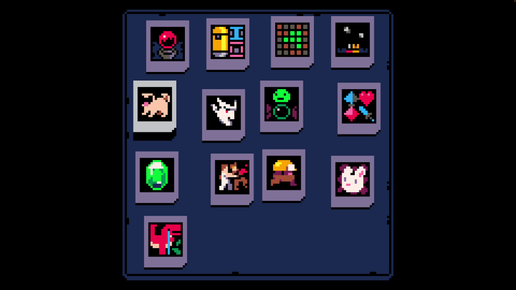 menu showing a collection of games to choose from