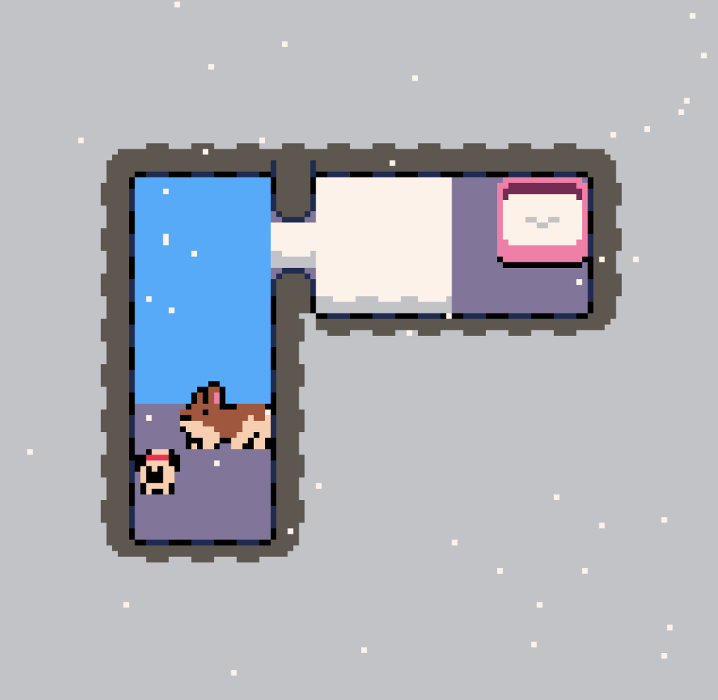 a corgi and pug standing by some ice