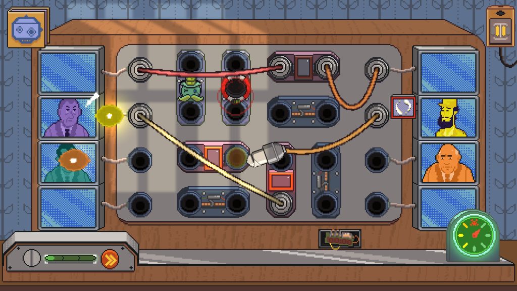 a pixel art switchboard