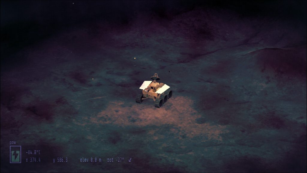 rover moving across a moon