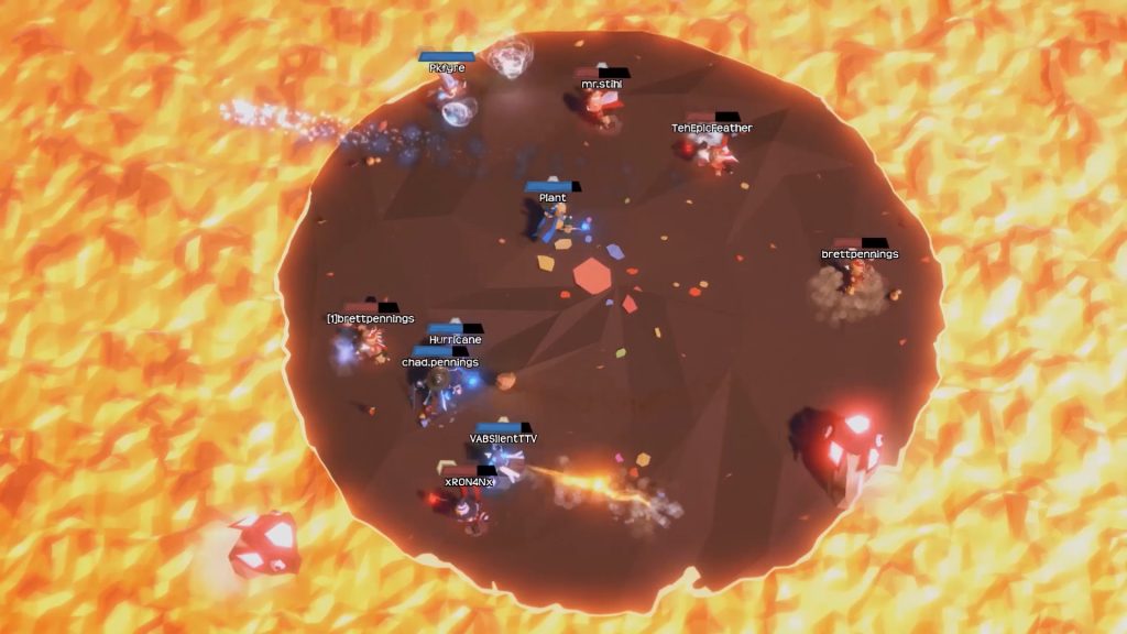 top down view of wizards shooting at each other